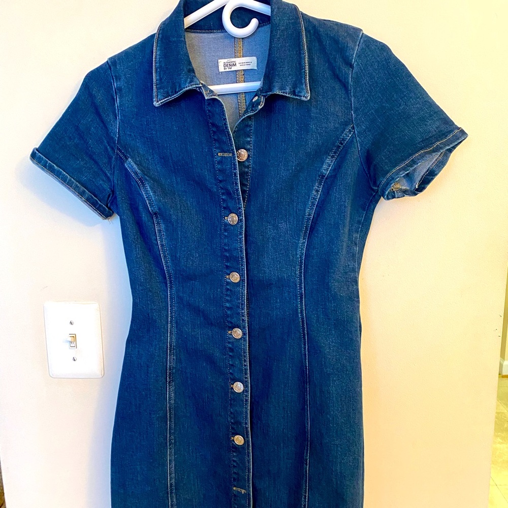Zara Denim Jean Dress New
